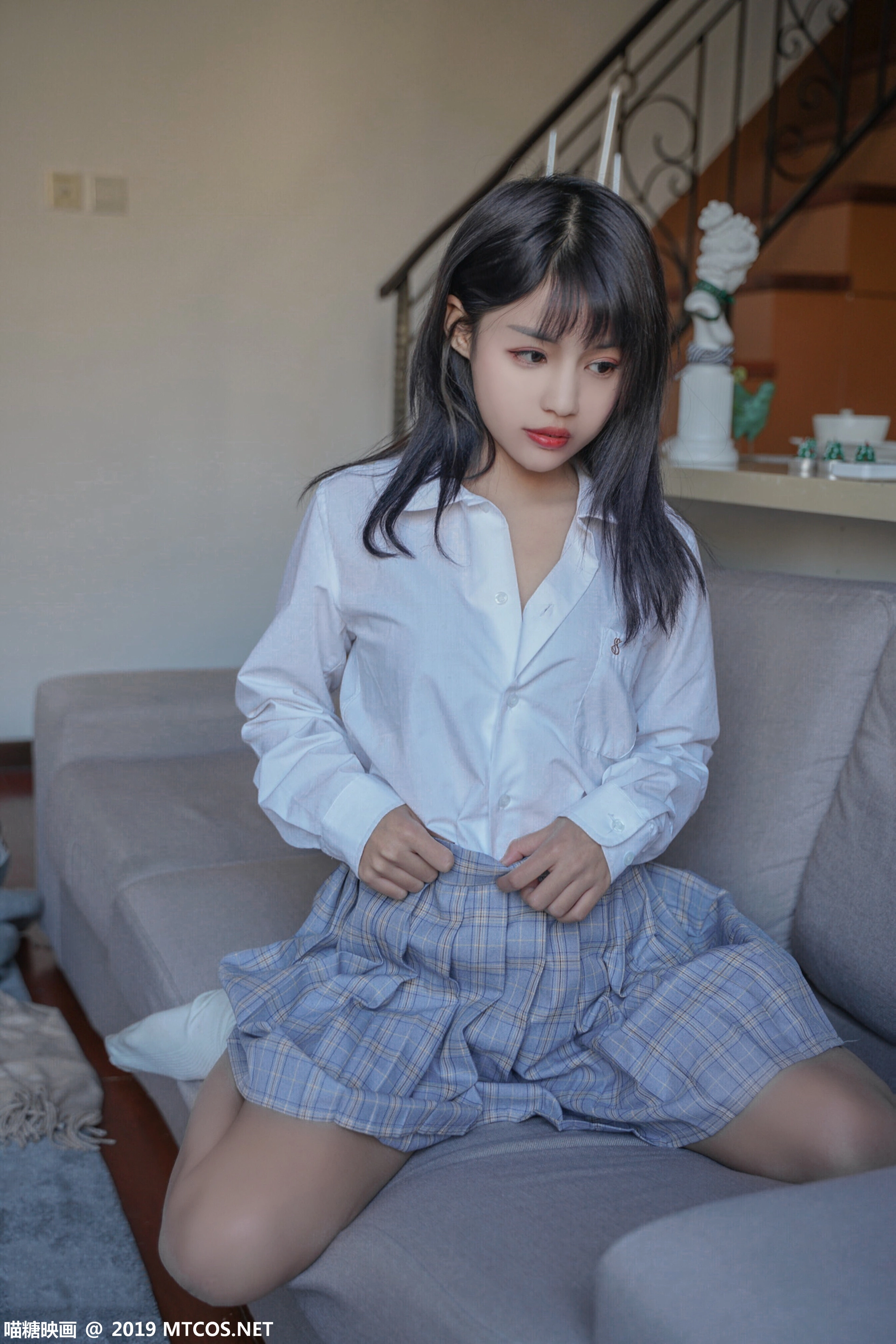 喵糖映画 - VOL.047 果腿制服裙 2